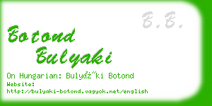 botond bulyaki business card